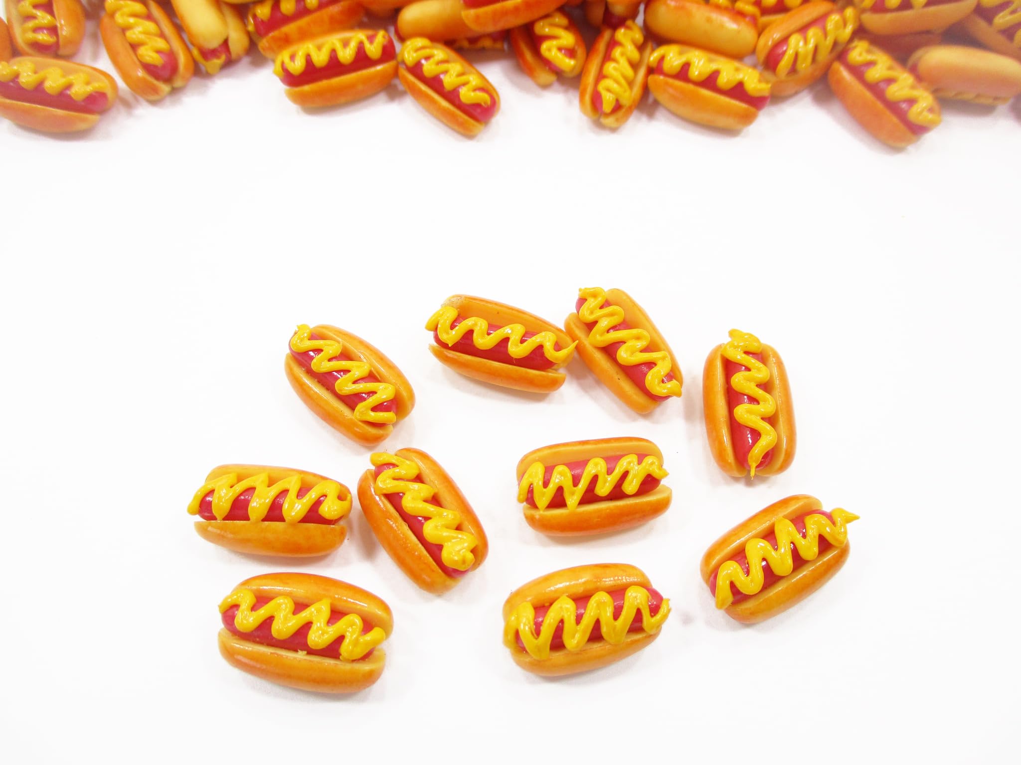 20-Piece Miniature Hot Dog Bread Bakery Set - Art Deco Dollhouse Food Accessories for DIY Dollhouse Scenes & Collectors (Item #3587)