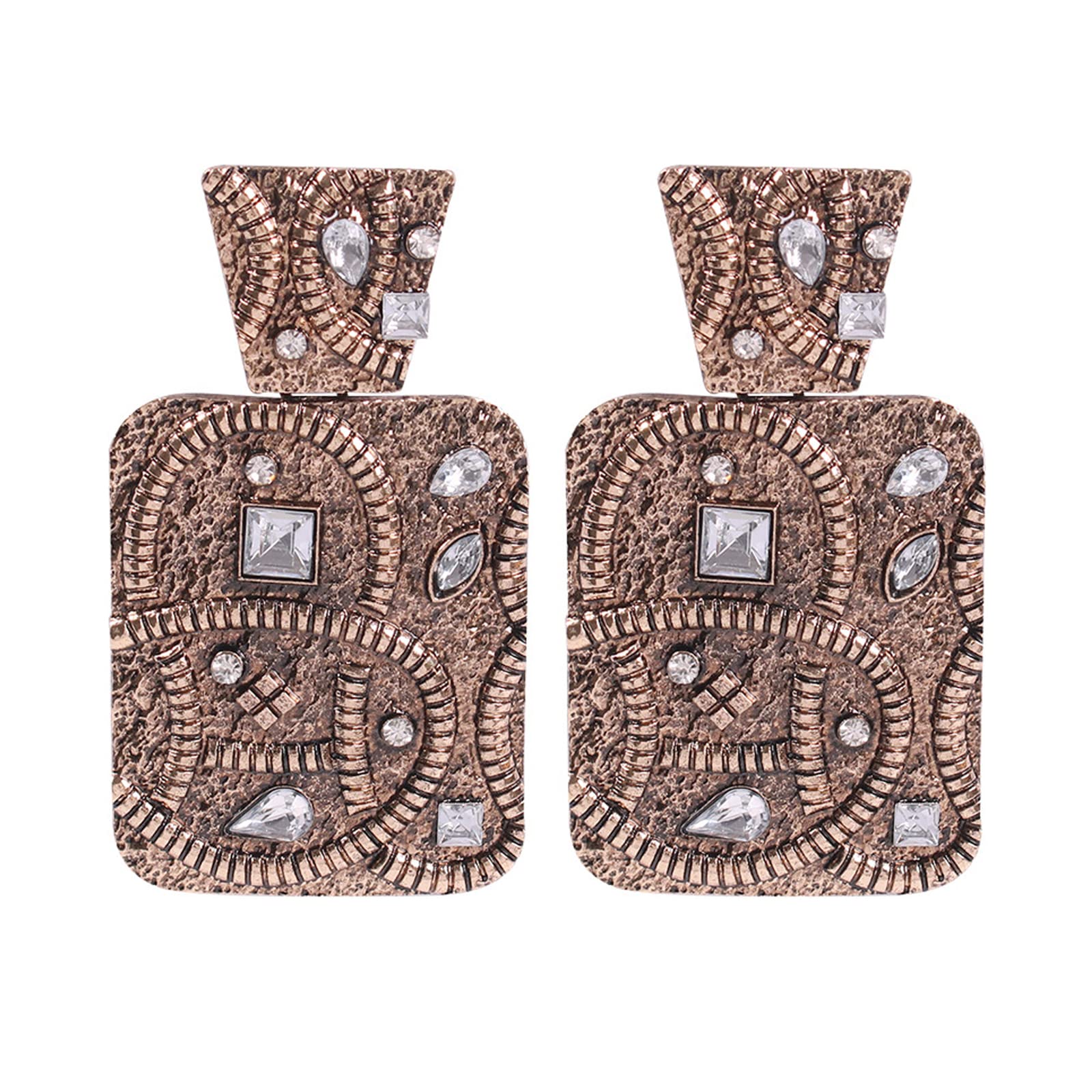 OOCA Vintage Bottle-Shaped Palace Style Glamorous Shiny Women's Earrings - Perfect for Parties, Weddings & Evening Events