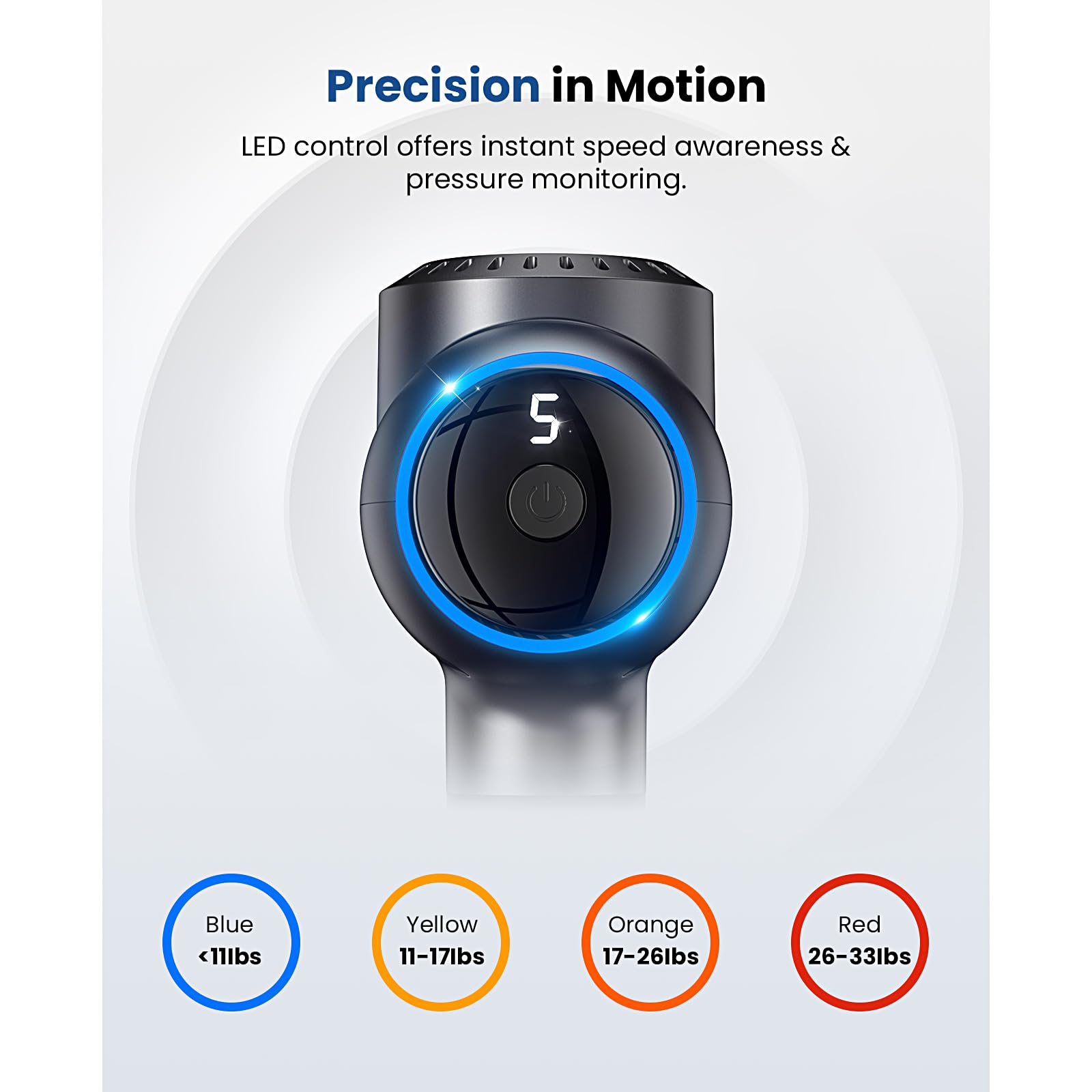 BOB AND BRAD C2 Plus Massage Gun with Heat Therapy - Deep Tissue Percussion Massager for Muscle Recovery, Pain Relief & Relaxation - Professional Electric Back Massager for Athletes, Home Gym & Physical Therapy - FSA/HSA Eligible - Perfect for Post-Workout, Office Stress & Chronic Pain Relief