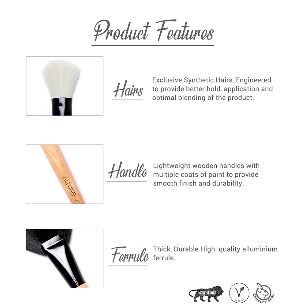 Allure Professional Eye Brush & Eyeshadow Set (2-Piece) - Perfect for Smokey Eyes & Everyday Makeup Looks