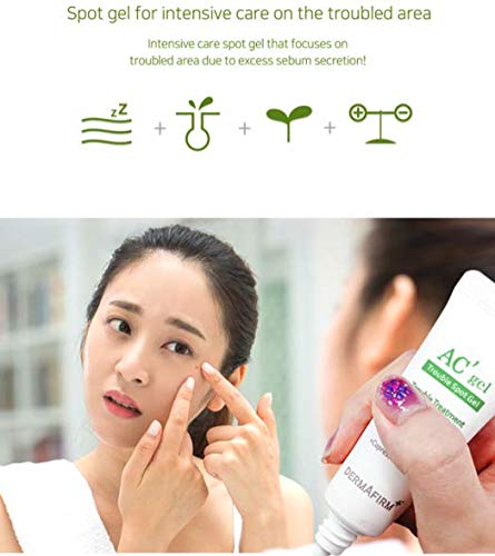 AC Gel Acne Spot Treatment with Defensil & Tea Tree Oil - 0.7oz/20g - Fast-Acting Pimple Cream for Face & Body - Clear Breakouts Overnight for Teens & Adults