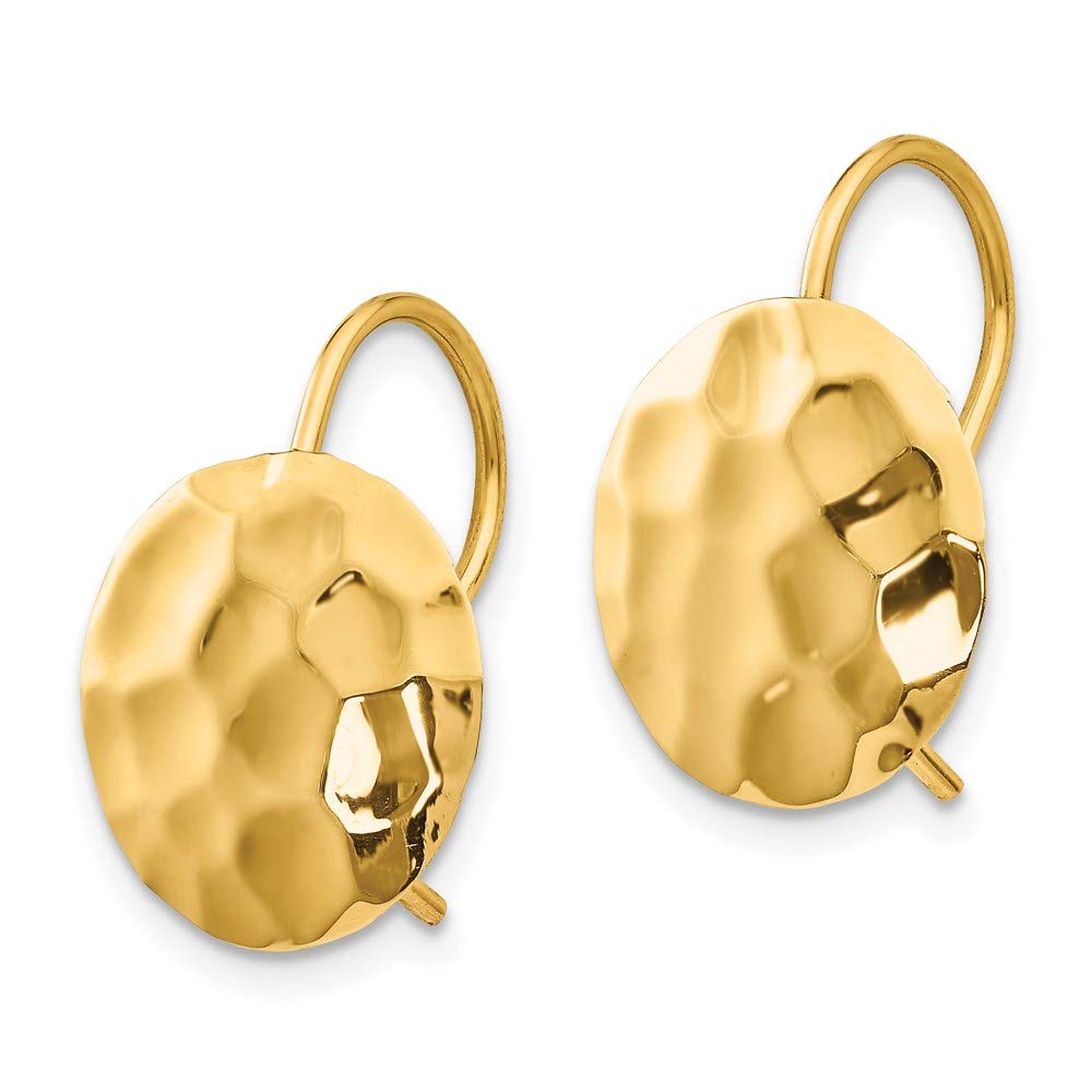14K Yellow Gold Drop Dangle Earrings for Women - 18mm Elegant Design - Perfect for Parties, Weddings & Everyday Wear