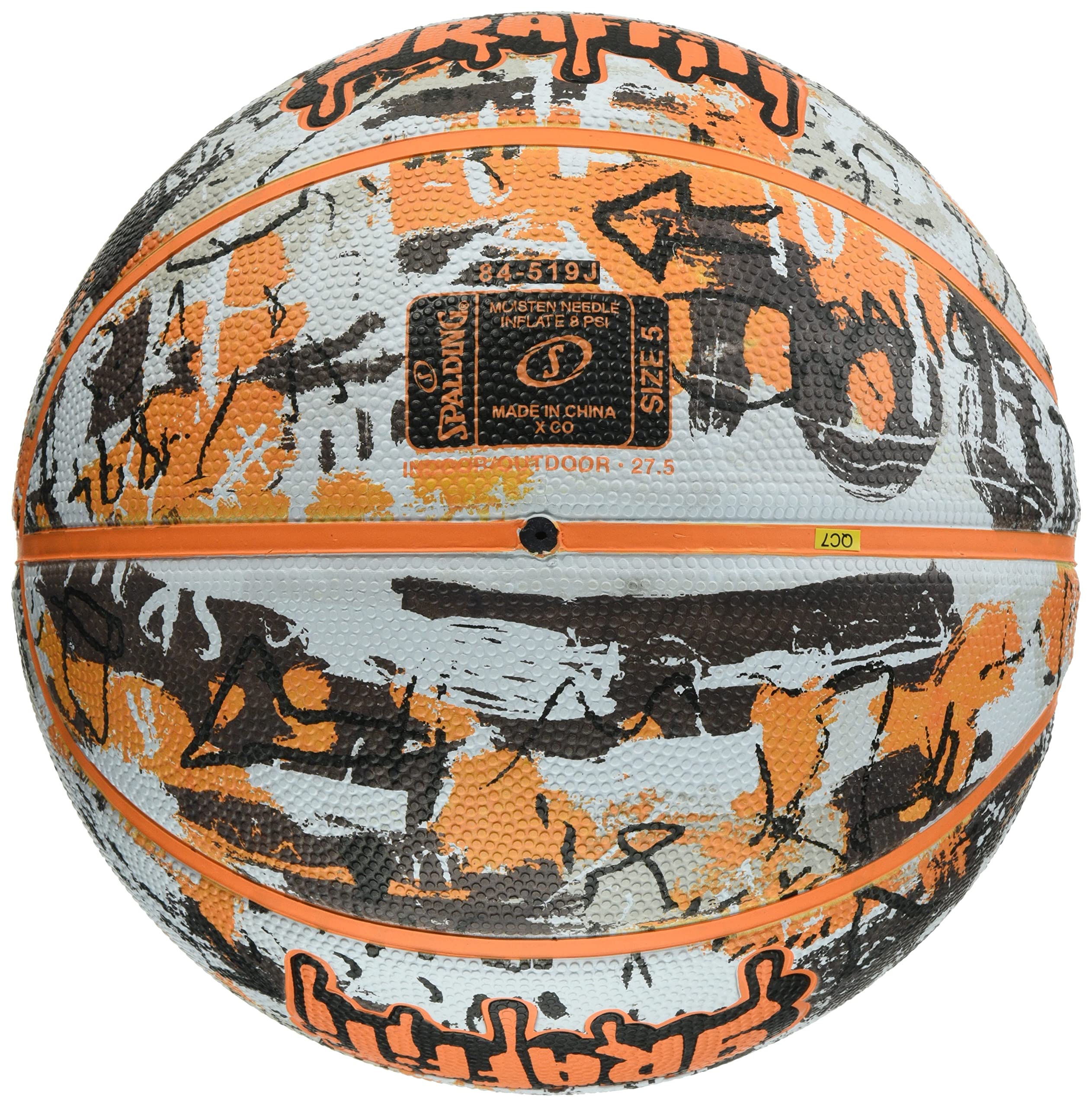 Spalding Graffiti No. 5 Rubber Basketball - Official Size for Youth & Indoor/Outdoor Play - Perfect for Streetball, Training & Gifts