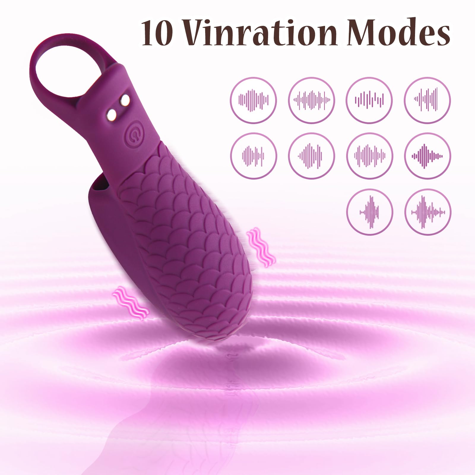 10-Speed Rechargeable Finger Vibrator - Mini Bullet Vibrator for Clitoral, G Spot & Nipple Stimulation - Portable Travel Sex Toy for Women & Men - Perfect for Solo Play & Couples Use