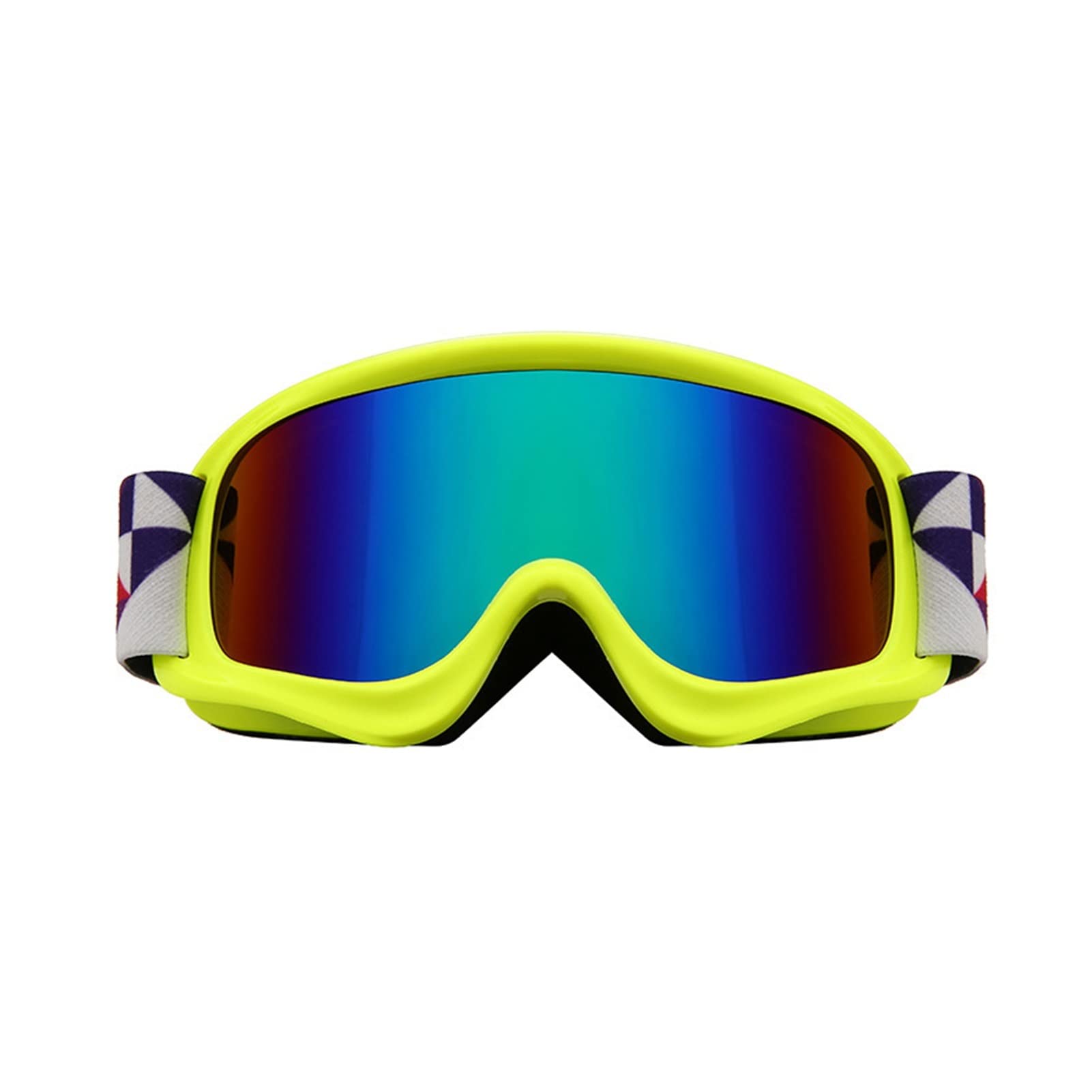 Anti-Fog UV400 Ski Goggles for Kids - Windproof Snowboard Goggles with Anti-Glare Lens for Boys & Girls - Perfect for Winter Sports, Skiing & Snowboarding (Yellow)