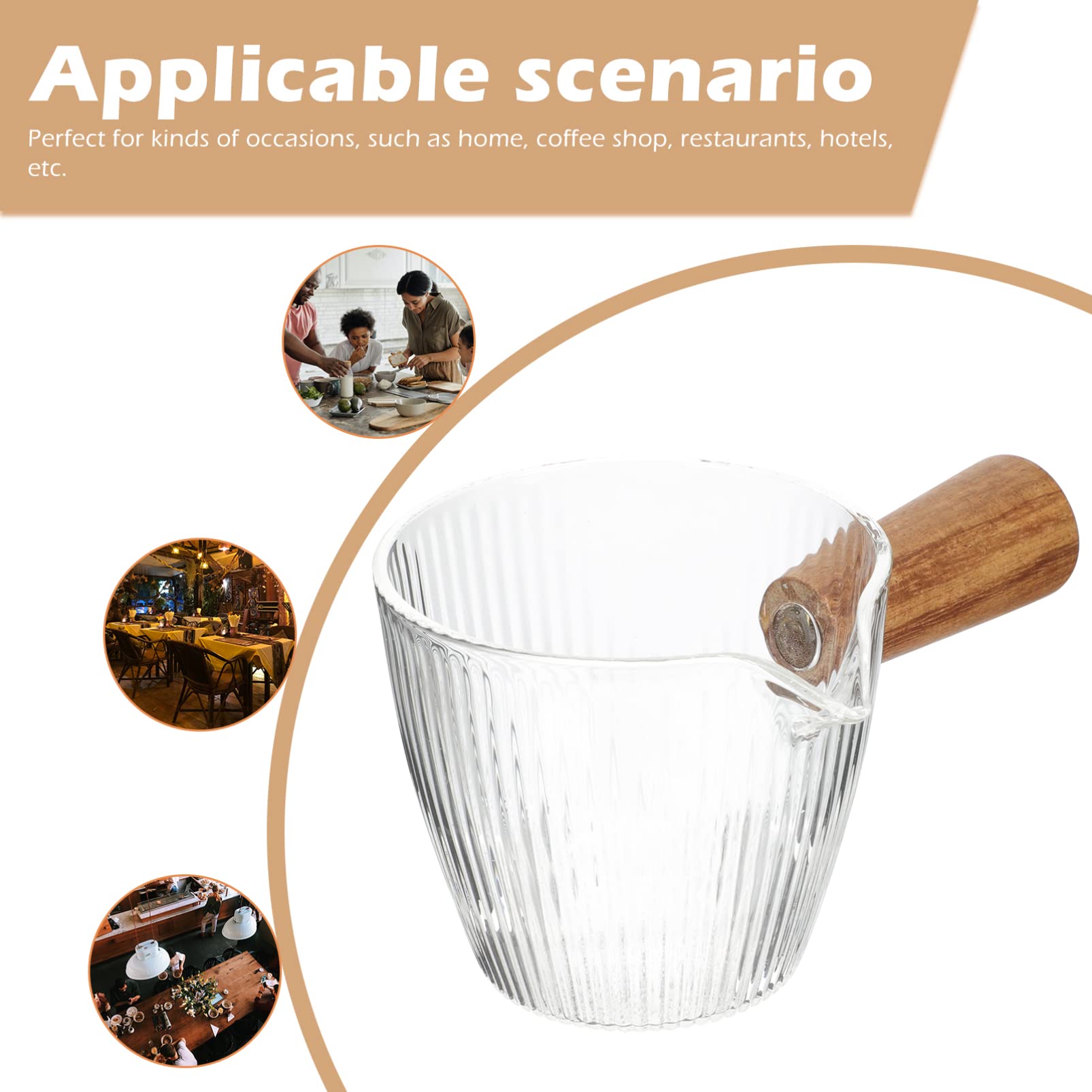 Compact Milk Frother Pitcher with Handle - Multi-Function Creamer & Syrup Pitcher for Coffee, Latte & Hot Chocolate - Perfect for Home & Cafe Use
