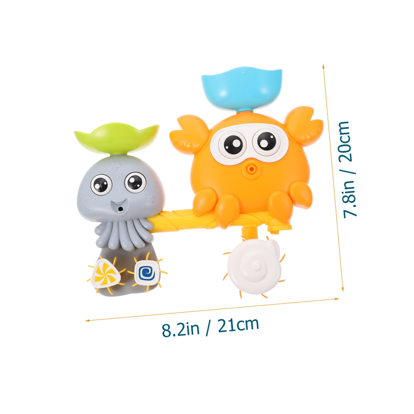 VICASKY 4-Piece Water Toy Crab Set for Kids - Fun Bath Toys for Babies & Toddlers - Safe ABS Plastic Floating Crab Toys for Bathtub, Pool & Beach Playtime