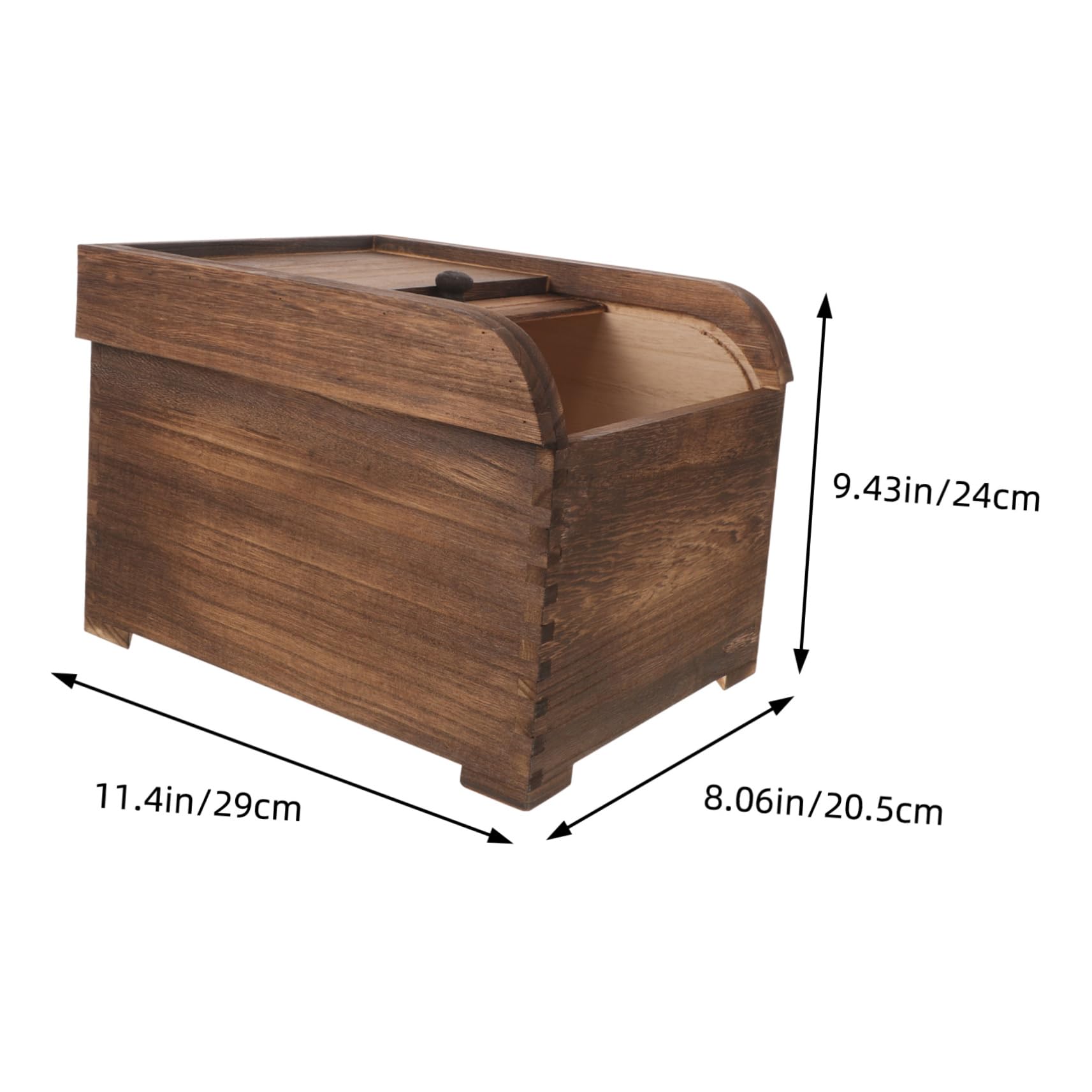 Solid Wood Rice Storage Box - Large Airtight Food Container for Cereal, Grains & Pantry Storage - Wooden Seal Bucket with Lid - Perfect for Kitchen, Pantry & Bulk Food Organization