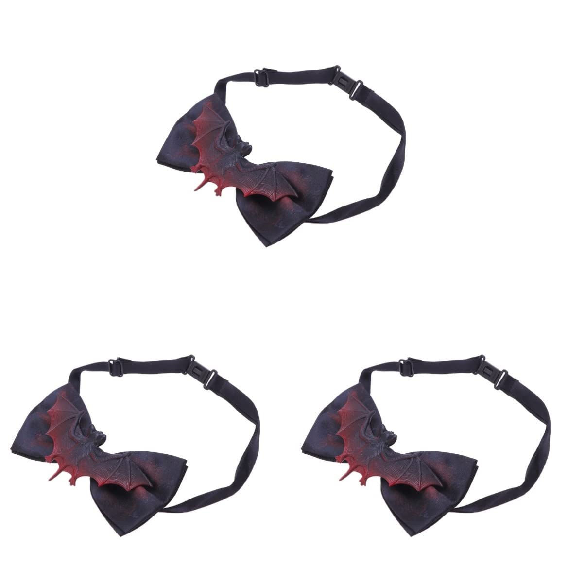 BESTOYARD 3-Piece Halloween Bloody Bow Tie Set - Scary Gothic Necktie Accessories for Halloween Decorations & Cosplay - Perfect for Halloween Parties, Haunted Houses, and Horror Themed Events