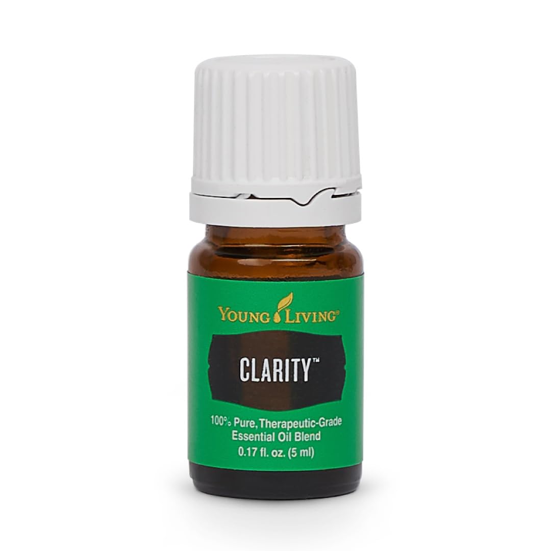 Young Living Clarity Premium Essential Oil 5ml - 100% Pure Aromatherapy Oil Blend for Focus, Meditation & Yoga | 12 Therapeutic Oils for Mental Clarity & Concentration | Perfect for Diffusers, Massage & Stress Relief