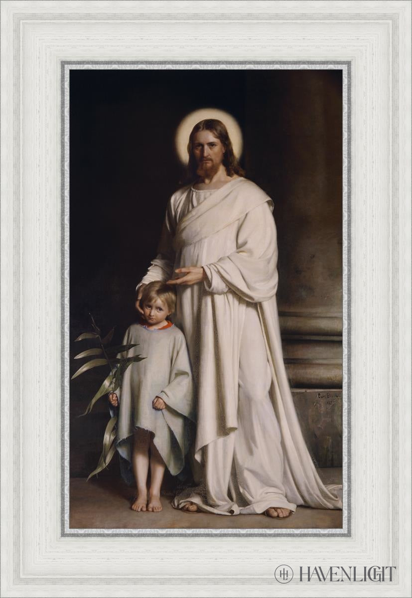 Christ With Boy By Carl Bloch - Religious Wall Art, Christian Home Decor, Biblical Painting for Living Room & Church