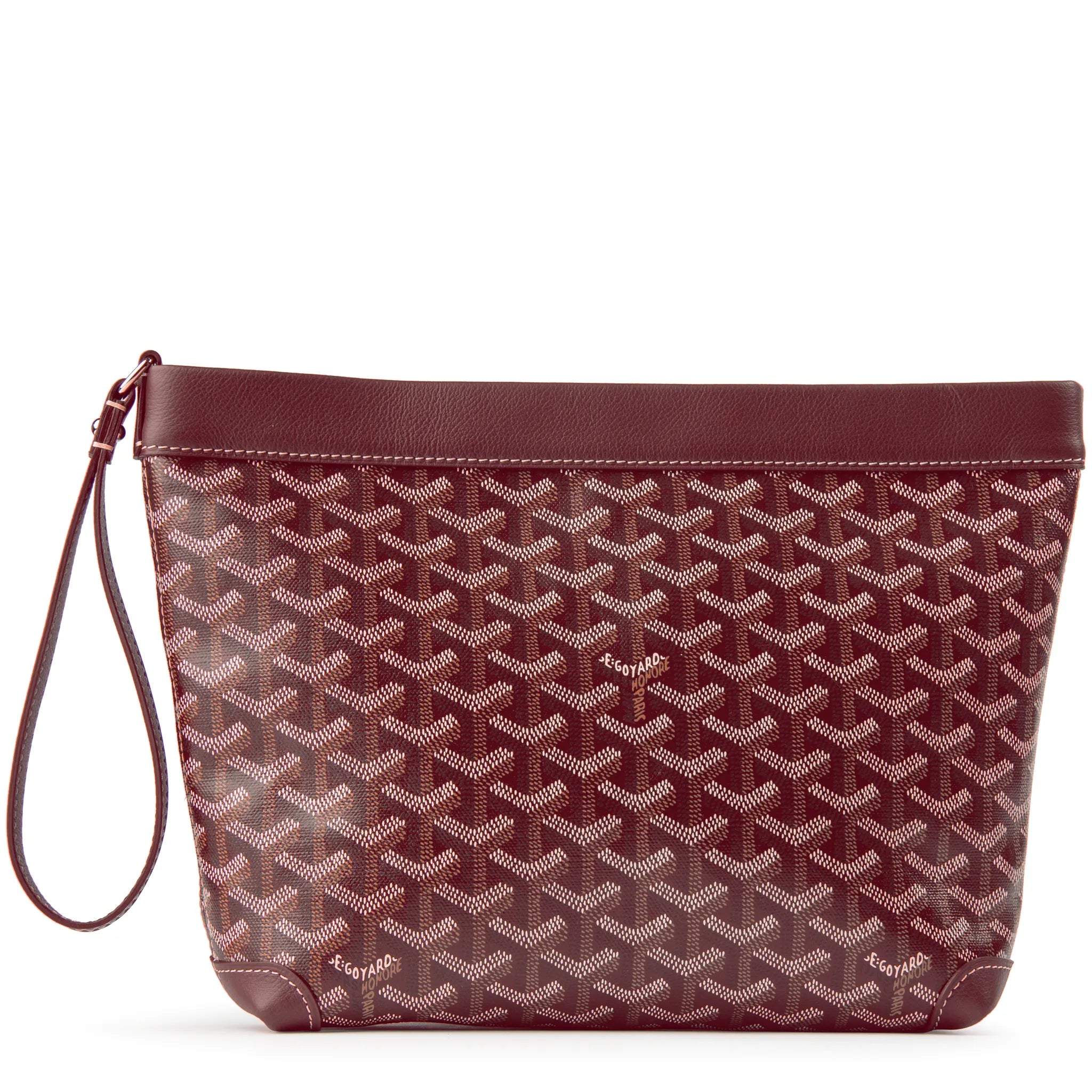 Goyard Conti Burgundy Leather Pouch - Luxury Crossbody Bag for Women | Perfect for Travel, Shopping & Evening Events