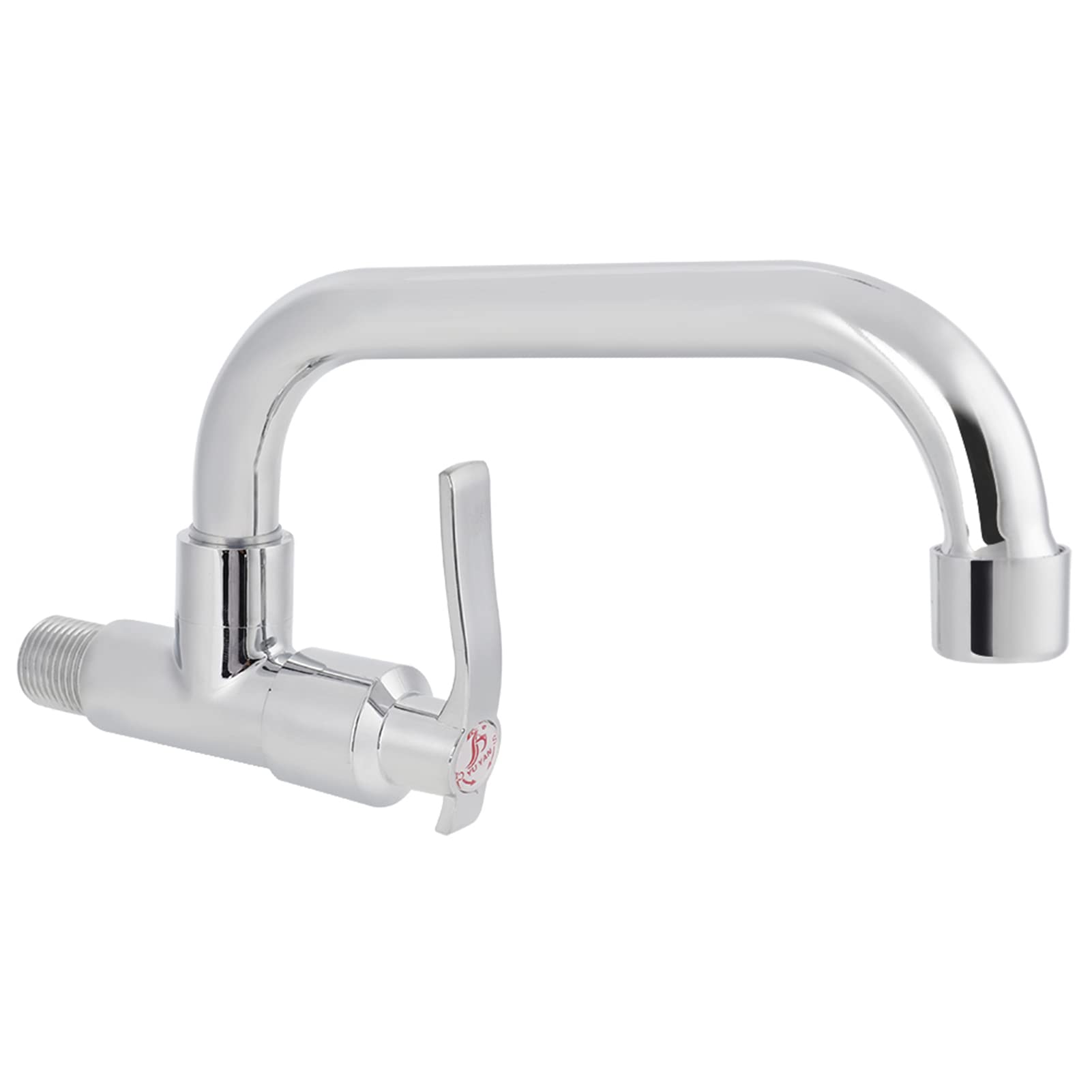 Stainless Steel Wall Mount Kitchen Faucet with Pull Down Sprayer - 9.8 Inch Silver Cold Water Tap for Sink Basin - Perfect for Small Kitchens, RV, Tiny Homes & Outdoor Use