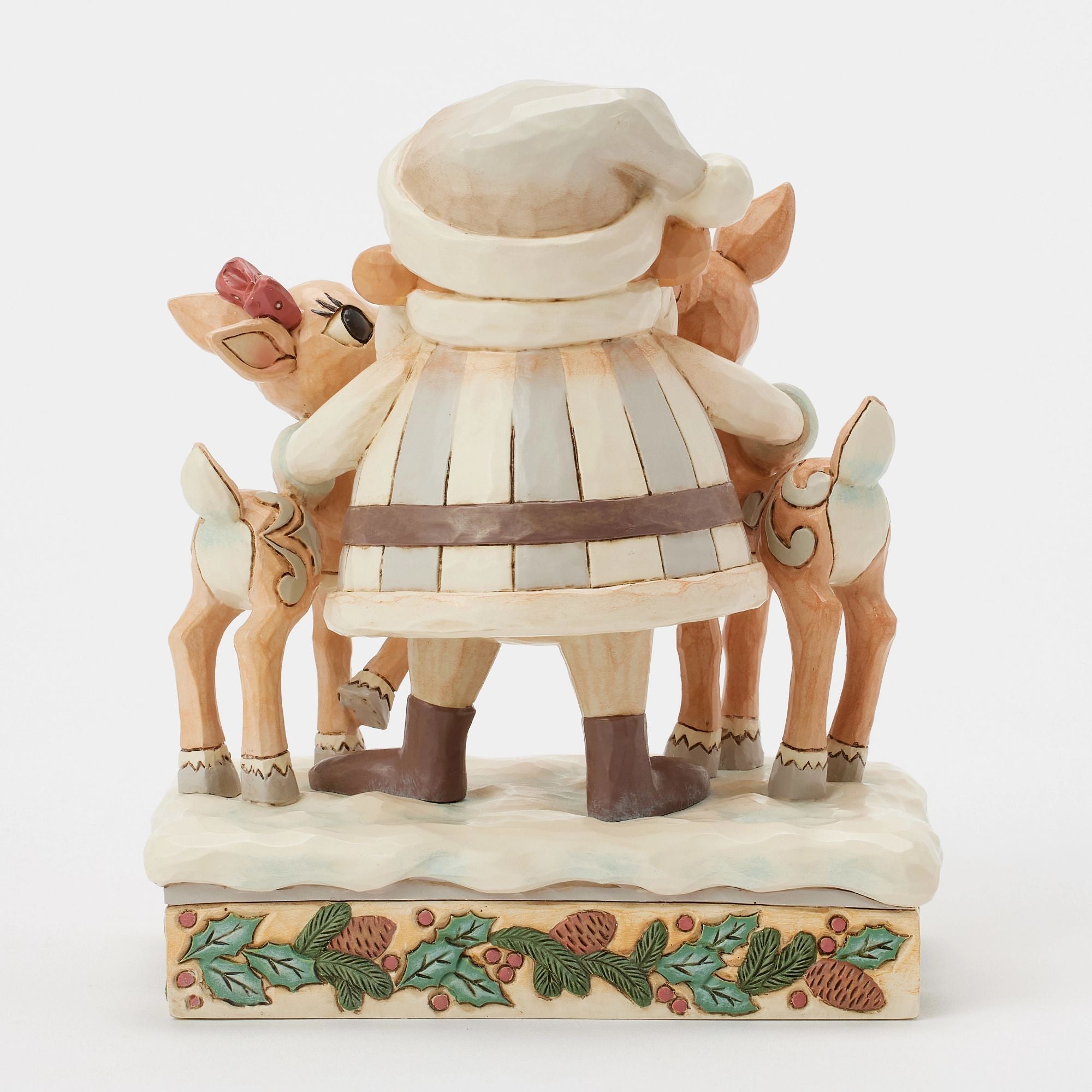 Woodland Santa with Reindeers - Christmas Decoration for Home, Office & Outdoor Holiday Decor - Perfect for Tree Topper, Mantel Display & Gift Giving