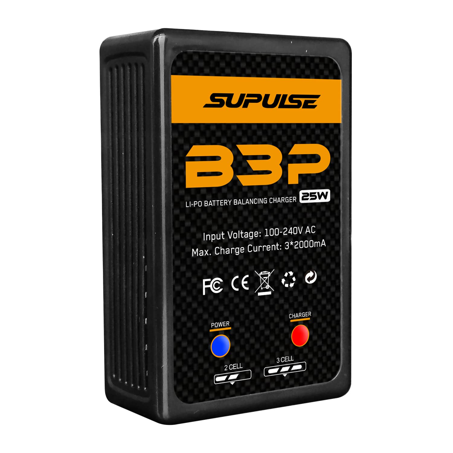 B3 Pro 25W 2S 3S Lipo Battery Charger | Fast RC Balance Charger for 7.4V-11.1V LiPo Batteries | Compact & Quick Charge Design | Perfect for RC Cars, Drones, and Hobby Models