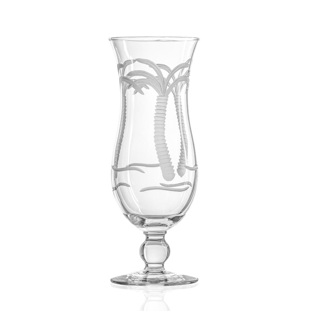 Premium 15oz Squall Hurricane Cocktail Glasses Set of 2 - Tropical Palm Tree Design for Margaritas, Piña Coladas & Summer Drinks - Perfect for Beach Parties, Tiki Bars & Outdoor Entertaining
