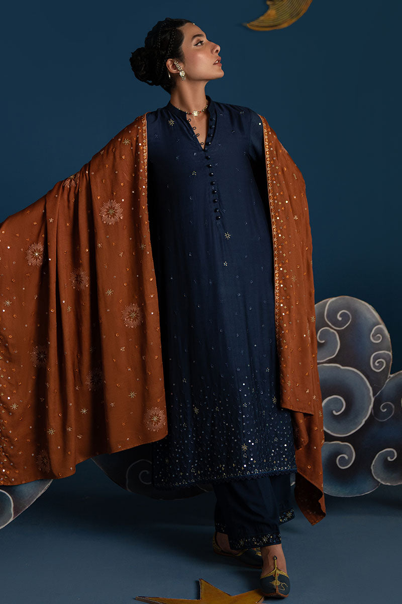 MOONLIGHT STAR 3-Piece Women's Ethnic Outfit Set (Shirt, Pants & Dupatta) - Traditional Indian Kurti Set for Festivals, Weddings & Special Occasions