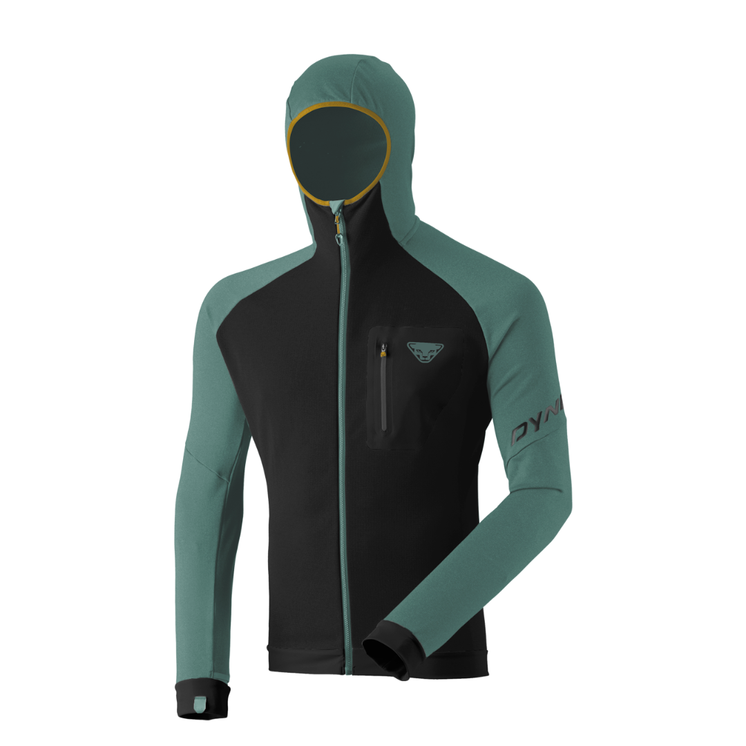 DYNAFIT Men's Radical Polartec Hooded Jacket - Lightweight Water-Resistant Fleece for Hiking & Outdoor Activities - Perfect for Trail Running, Camping and Cold Weather Adventures