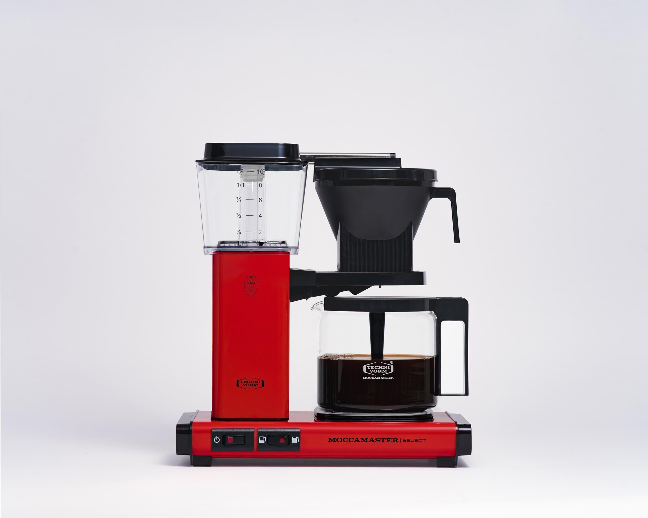 Moccamaster KBG Select Drip Coffee Maker - 1.25L Capacity, Thermal Carafe, Red - Perfect for Home, Office & Coffee Shops - Brews 10 Cups of Fresh Coffee