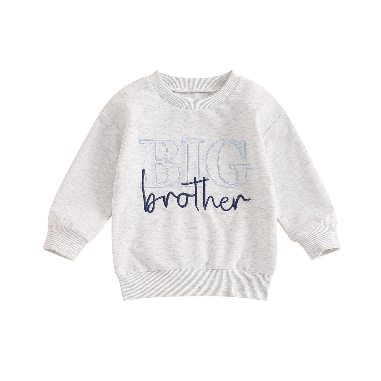Big Brother & Little Brother Matching Outfits | Long Sleeve Letter Print Sweatshirt Set | Sibling Coordinating Clothes for Family Photos & Special Occasions