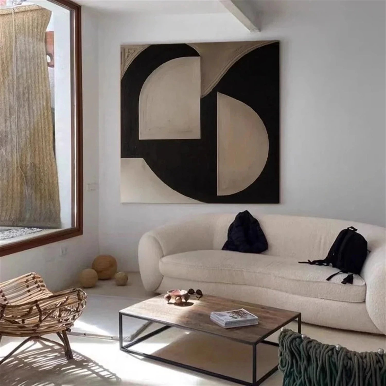 Abstract Painting #AB 280 - Modern Wall Art for Living Room, Bedroom & Office Decor | Large Canvas Artwork for Home & Office