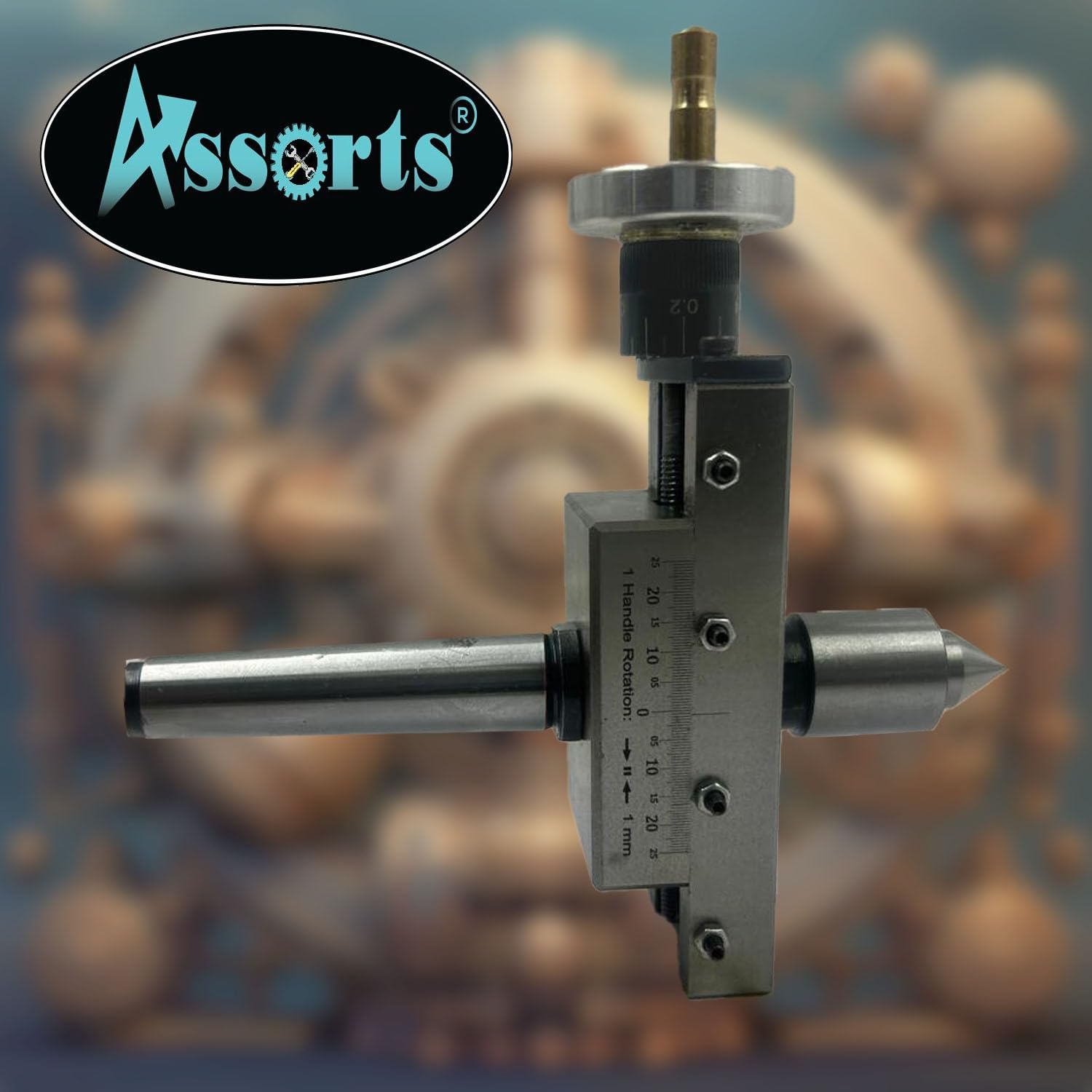 **Precision Metric 2MT Taper Turning Attachment with Revolving Live Center for Lathe Machine - Improved Design - Watch Working Video - Perfect for Metalworking & Woodturning Projects**