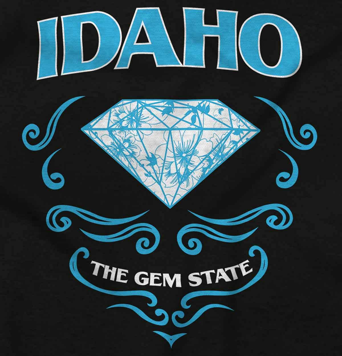 Idaho Pride Gem State Floral Graphic Tee for Women & Juniors - Soft Cotton T-Shirt with Idaho State Design - Perfect for Casual Wear, Travel & State Pride Events