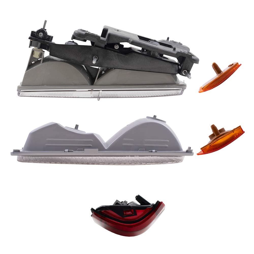 Brock 10-Piece LED Headlight & Marker Light Kit - Compatible with 1990-1993 Chevy C/K Trucks & 1992-1993 Suburban/Blazer - Replacement Headlights, Turn Signals, Side Markers & Tail Lights - Upgrade for Night Driving & Off-Road Safety