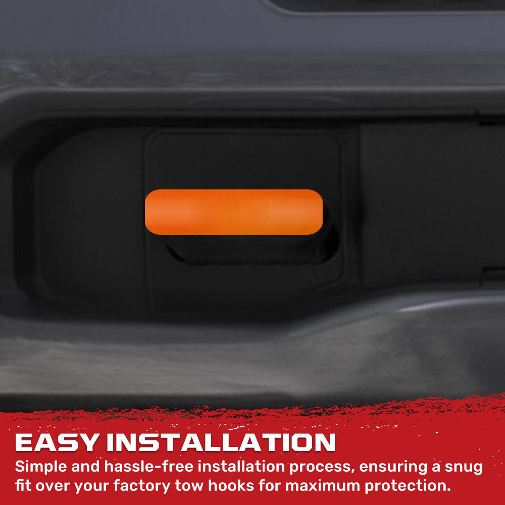 Chevy Silverado 2500/3500 Tow Hook Covers (2015-2025) - 2-Piece Silicone Set for Standard & LED Models - Multiple Colors - Durable Protection for Off-Roading & Towing