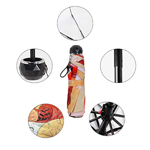 Cute Fox Girl Illustration UV Protection Parasol - Silver Glue Sunscreen Umbrella for Sun & Rain - Perfect for Outdoor Events, Beach, and Summer Fashion