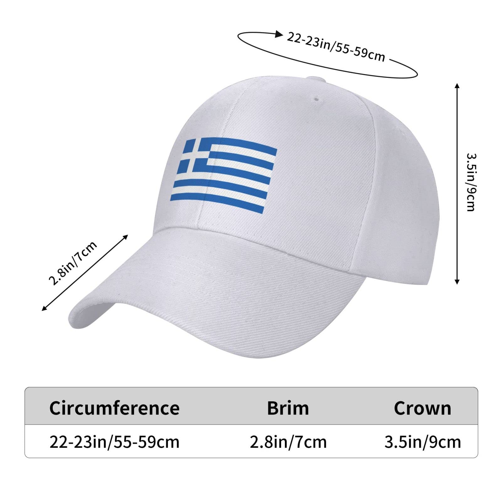 Greek Flag Baseball Cap for Men & Women - Adjustable Dad Hat with Classic Design - Perfect for Golf, Outdoor Sports & Patriotic Events