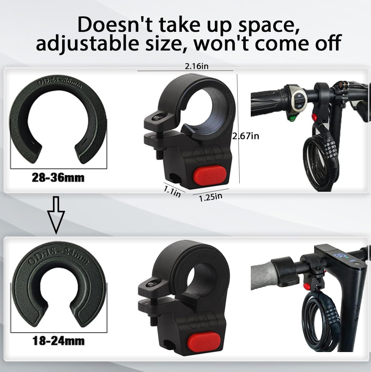 Premium 4-Digit Combination Bike Lock - 12mm Thick Metal Cable, 4ft Long Anti-Theft Scooter Lock Compatible with Xiaomi M365/Max/GXL, Ninebot, Segway & Motorcycles - Perfect for Urban Commuting & Outdoor Adventures
