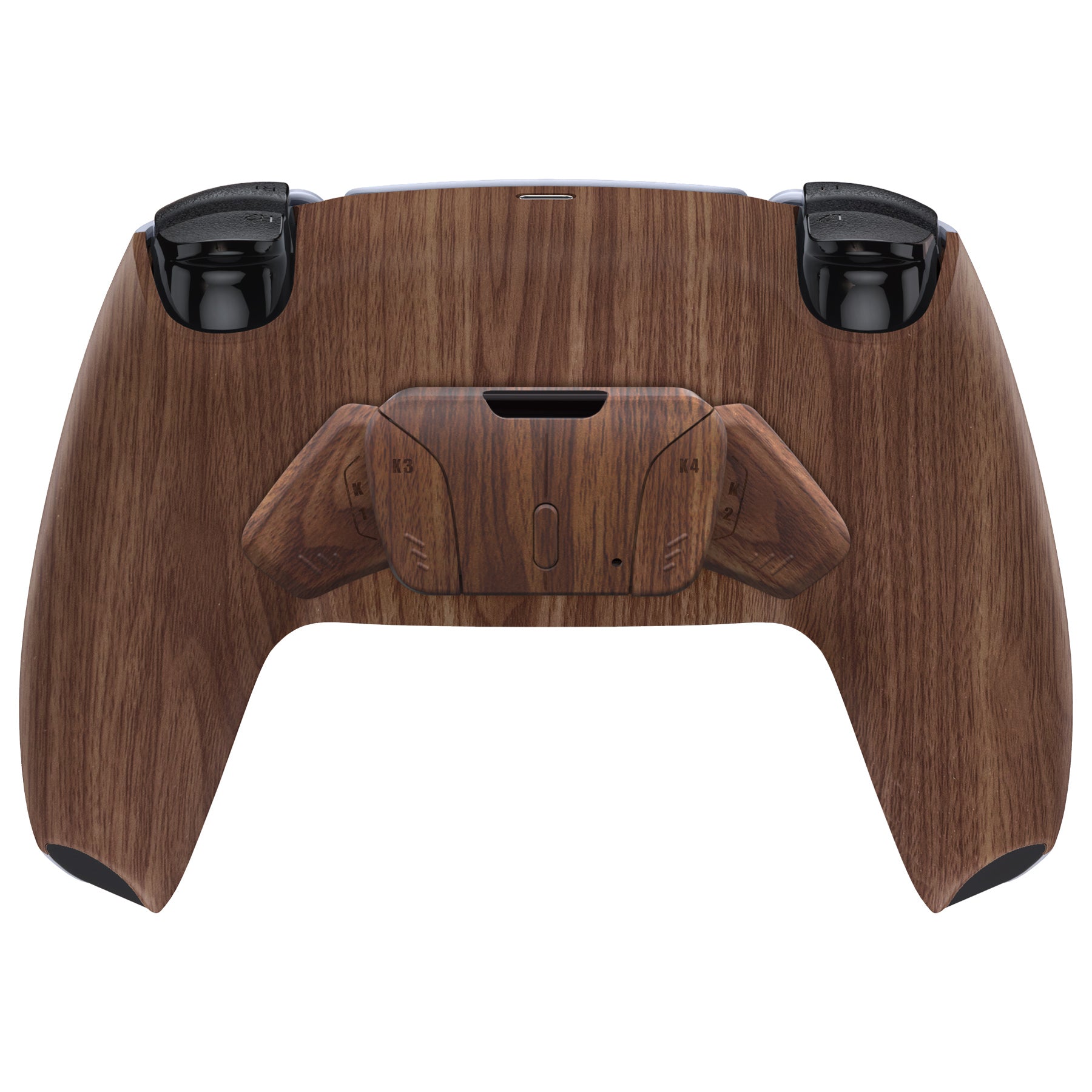 eXtremeRate RISE4 V3 Remappable Back Button Kit for PS5 Controller (BDM-030/040/050) - Wood Grain Design - Enhance Gaming Performance for FPS, Racing & Action Games