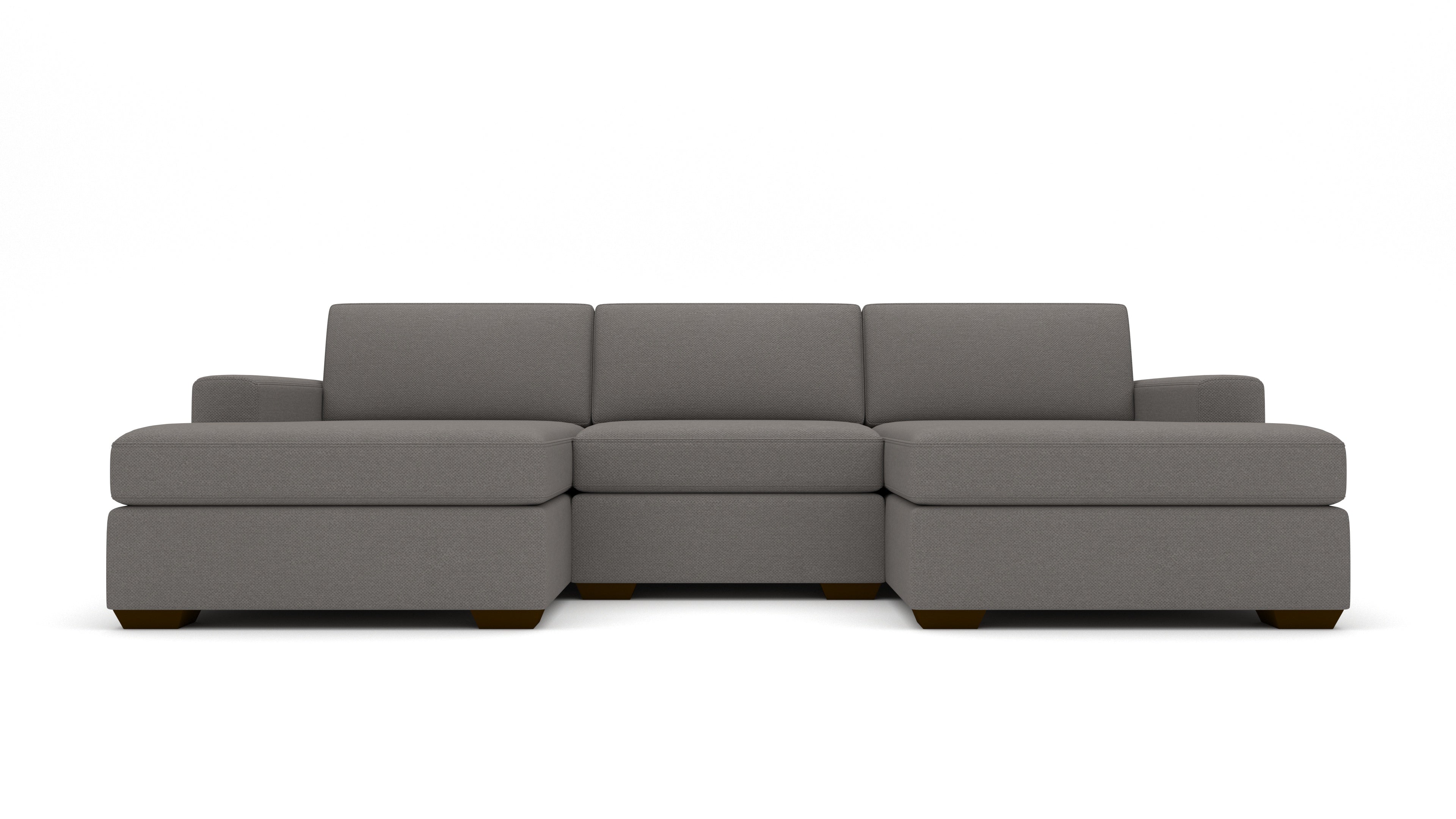 Mesa 122 Double Chaise with Armless Chair - Modern Living Room Sectional Sofa Set for Small Spaces, Apartments & Cozy Home Decor
