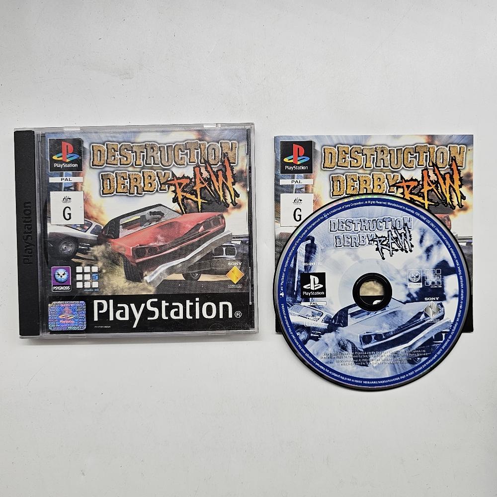 Destruction Derby Raw PS1 Game - Playstation 1 Classic Racing Game (PAL Version) - Perfect for Retro Gaming Nights & Collectors
