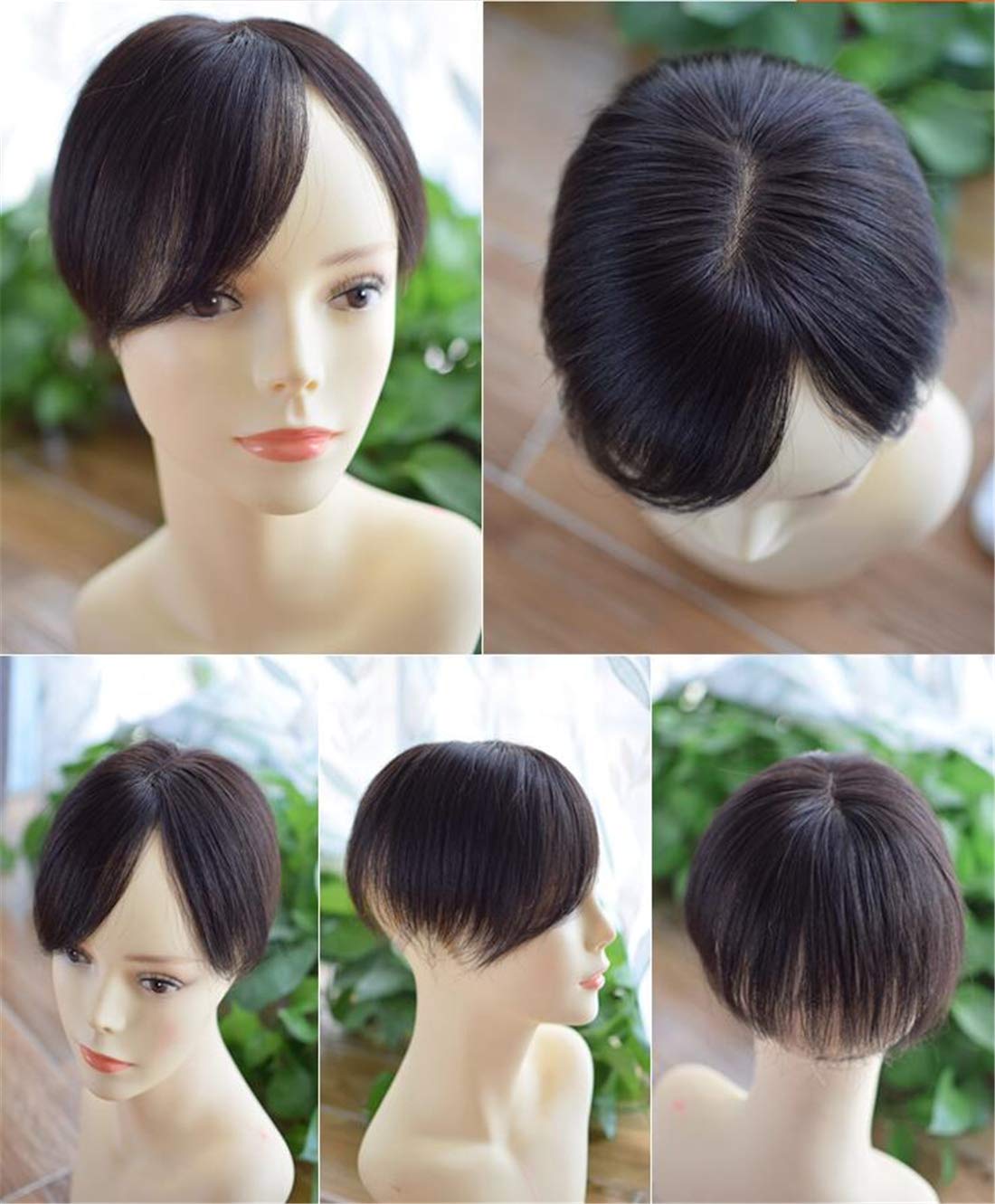 5 x 8cm Mono Crown Topper Human Hair for Women - 10