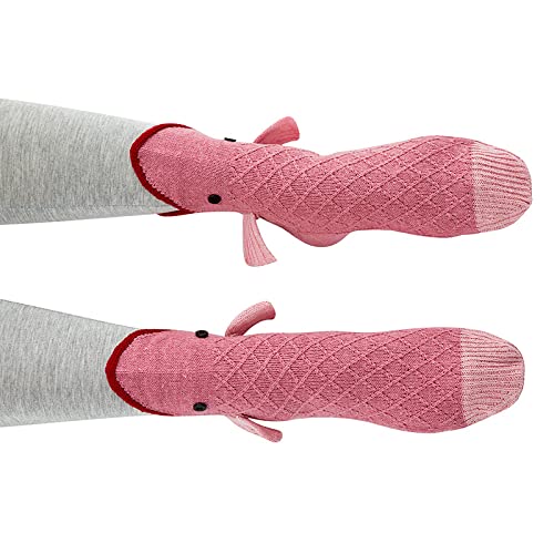 Honganda Funny Animal Socks for Women - 3D Knit Novelty Alligator & Shark Socks | Christmas Gifts, Party Costume Accessories, Cute Casual Wear