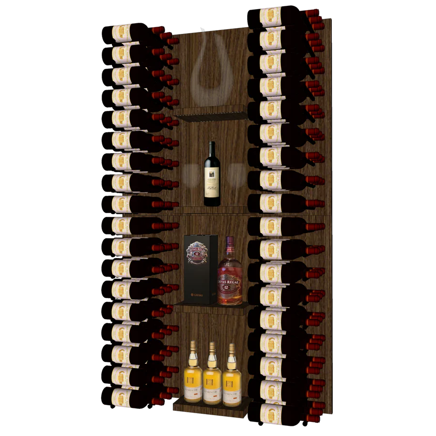 Blue Grouse THE WINE BAR VINdustry Wine Wall - Premium Wine Storage & Display Rack for Home Bars, Restaurants, and Wine Cellars