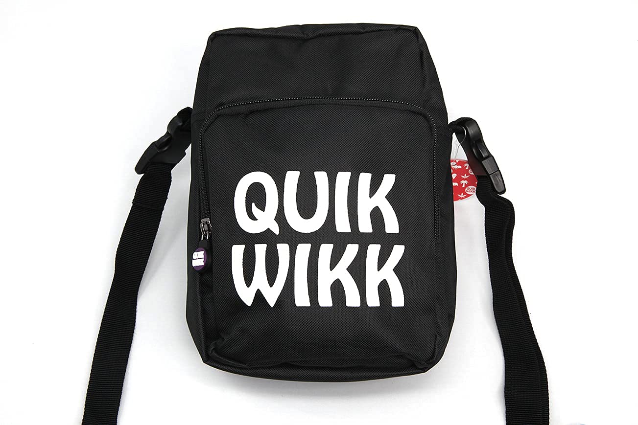 Quik Wikk Unisex Cross-Body Shoulder Sling Bag - Lightweight & Water-Resistant (Black) | Perfect for Travel, Gym, Hiking & Everyday Use