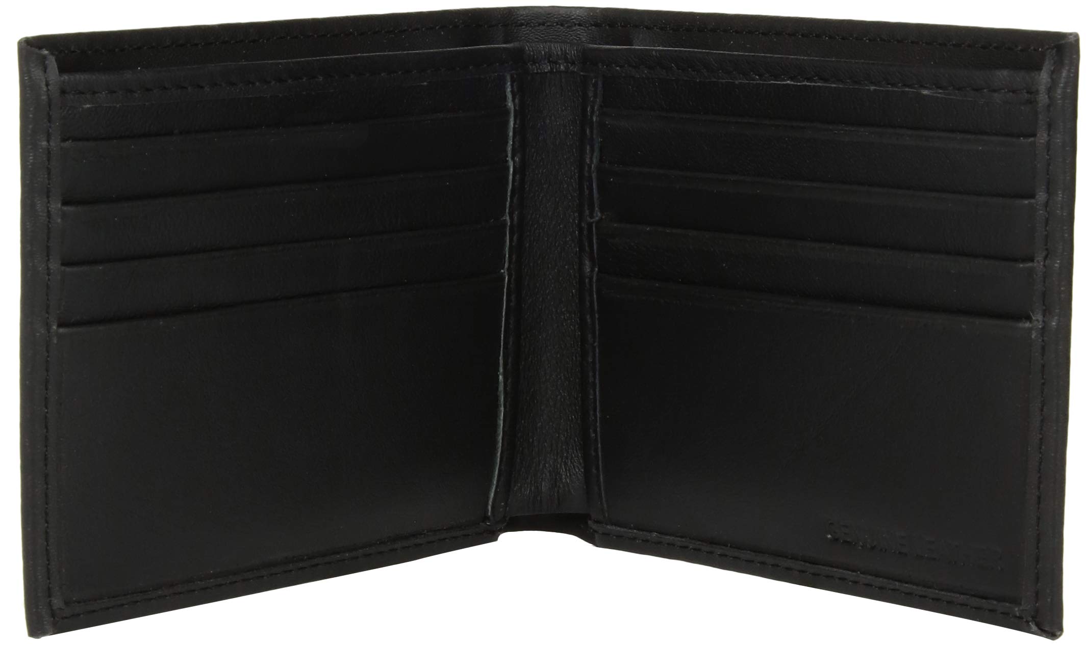 Official NFL Las Vegas Raiders Black Leather Bi-Fold Wallet - Licensed Stamped Logo - Money & Card Organizer - Gift Box Included - Perfect for Football Fans & Game Day Accessories