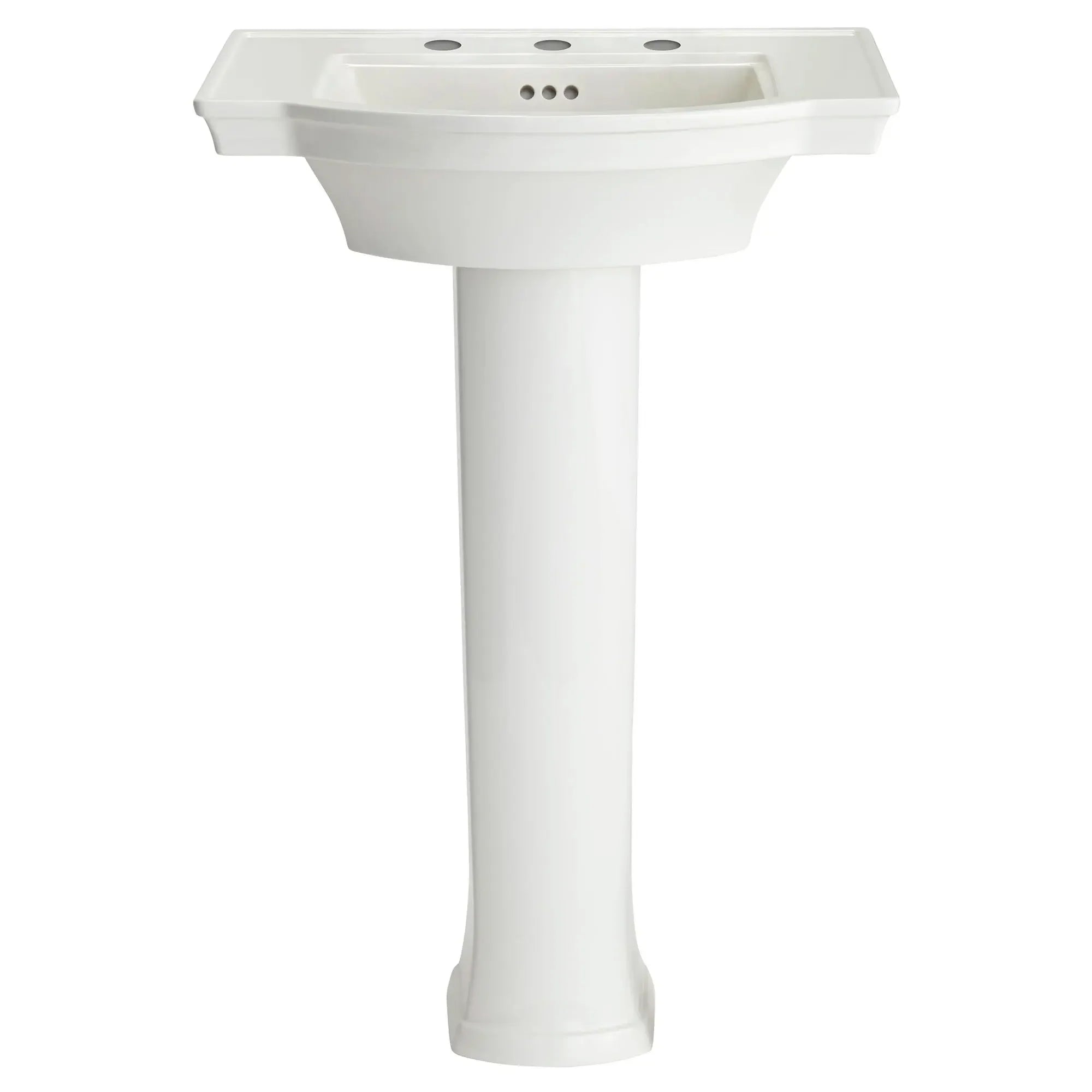 Estate® 8 Inch Widespread Pedestal Bathroom Sink Top with Leg Set - Modern Vanity Basin for Powder Room, Guest Bath & Small Space Installation