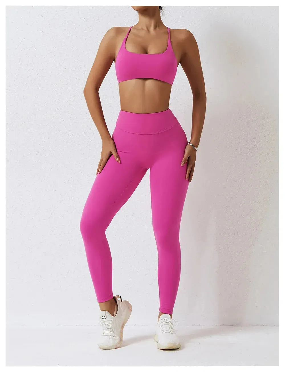 Seamless Yoga Set for Women - 2-Piece High Waist Leggings & Sports Bra Workout Outfit | Gym, Fitness, Yoga & Running Activewear