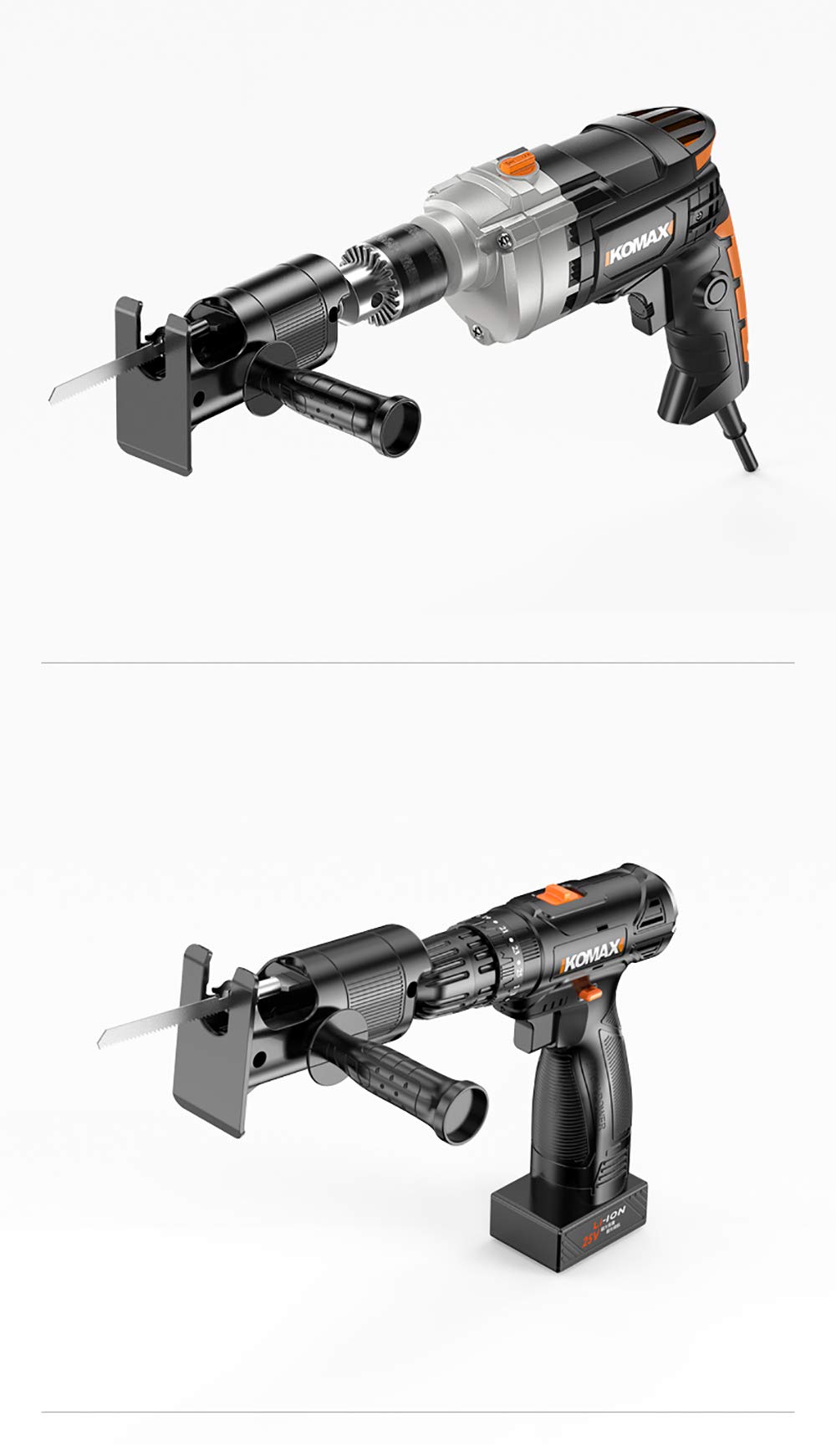 Electric Drill to Reciprocating Saw Converter - DIY Multifunctional Power Tool Adapter for Woodworking, Metal Cutting & Home Improvement Projects | Perfect for Crafting, Renovation & Household Repairs