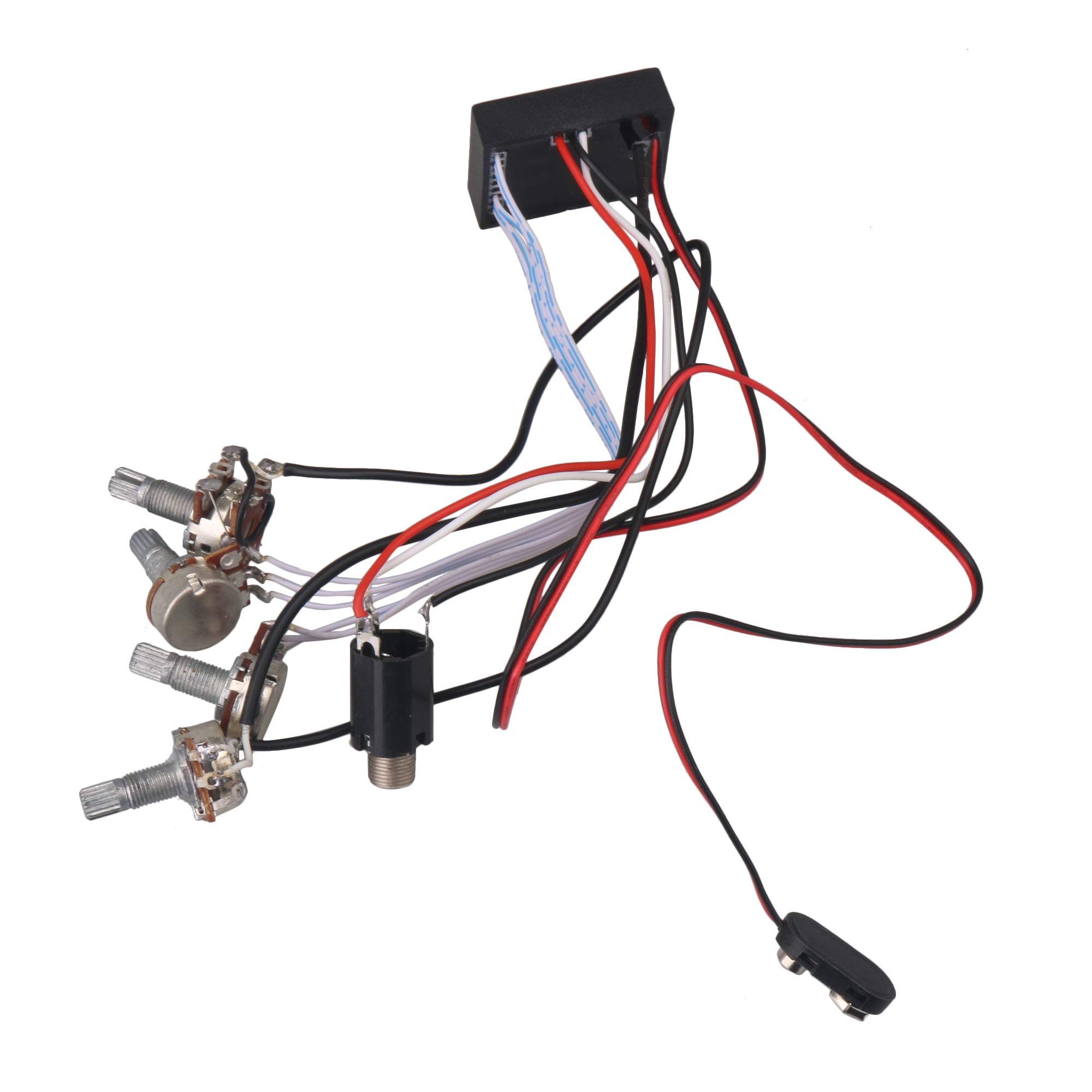 Lovermusic Metal Electric Bass Preamp Wiring Circuit Pickup - Replacement Guitar Accessories for Bass Guitar | Perfect for DIY Guitar Repair & Sound Enhancement