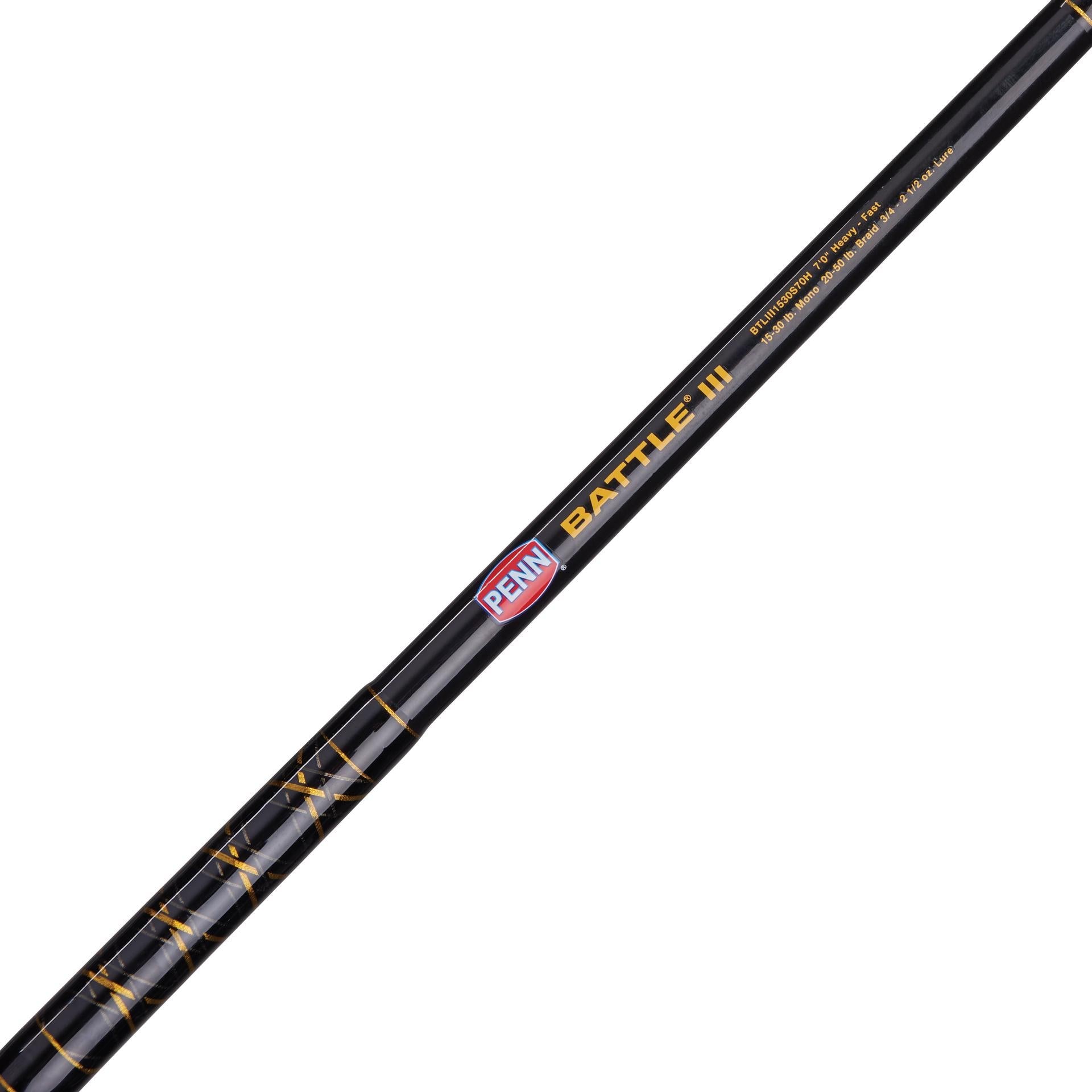 Battle® III Spinning Rod and Reel Combo - Premium Fishing Gear for Freshwater & Saltwater Anglers - Perfect for Bass, Trout, and Inshore Fishing Adventures