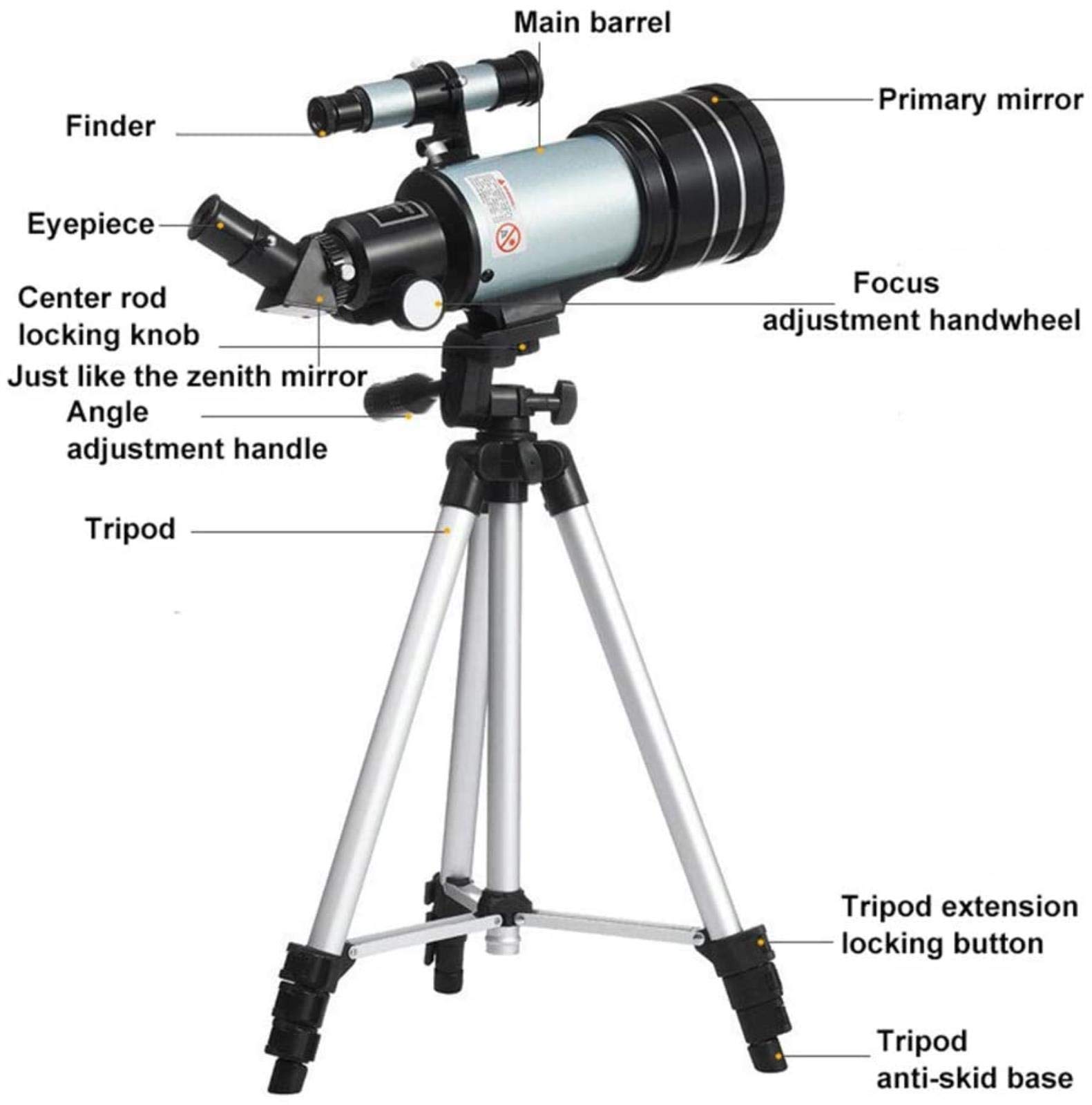 Professional 150X Zoom Astronomical Telescope with Tripod - HD Night Vision for Moon & Deep Space Observation | Perfect for Stargazing, Astronomy Hobbies & Outdoor Adventures (Indoor/Outdoor Use)