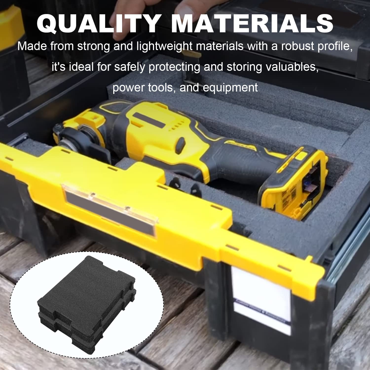 DEWALT Tool Box Foam Insert Organizer (2Pcs) - Fits DWST88801, DWST17808, DWST17807, DWST17805 - Perfect for Workshop, Garage & Job Site Tool Storage