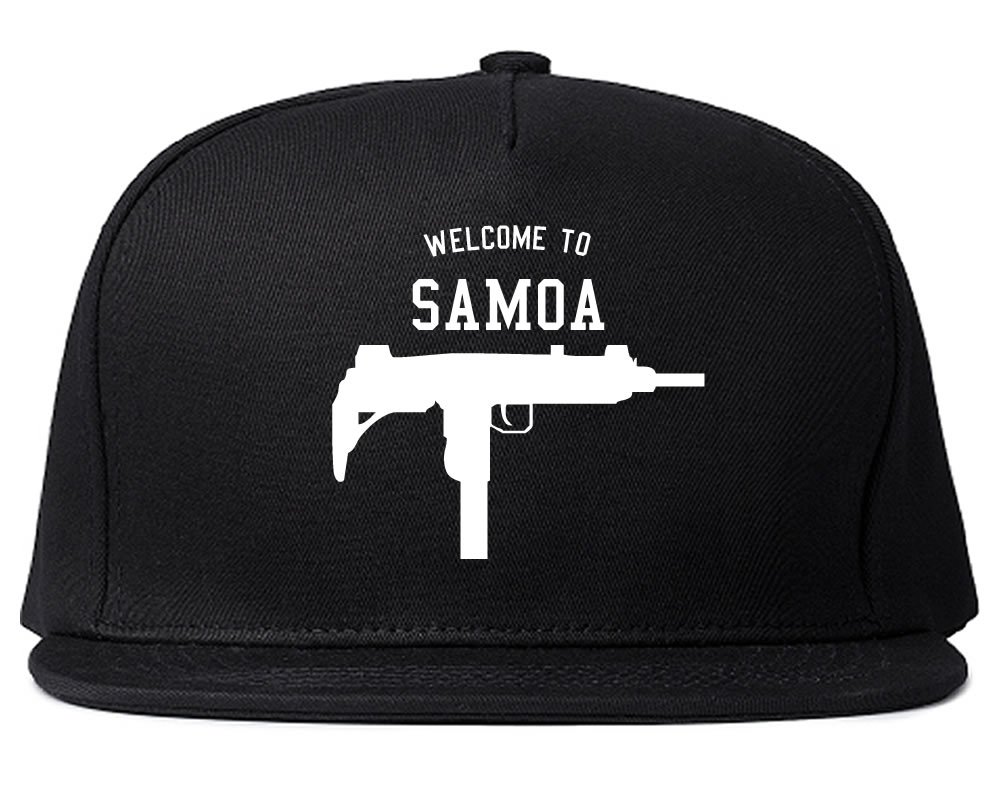 Kings of NY Welcome to Samoa Uzi Machine Guns Country Snapback Hat - Vintage Hip Hop Streetwear Cap for Men & Women - Perfect for Rap Concerts, Urban Fashion, and Street Style