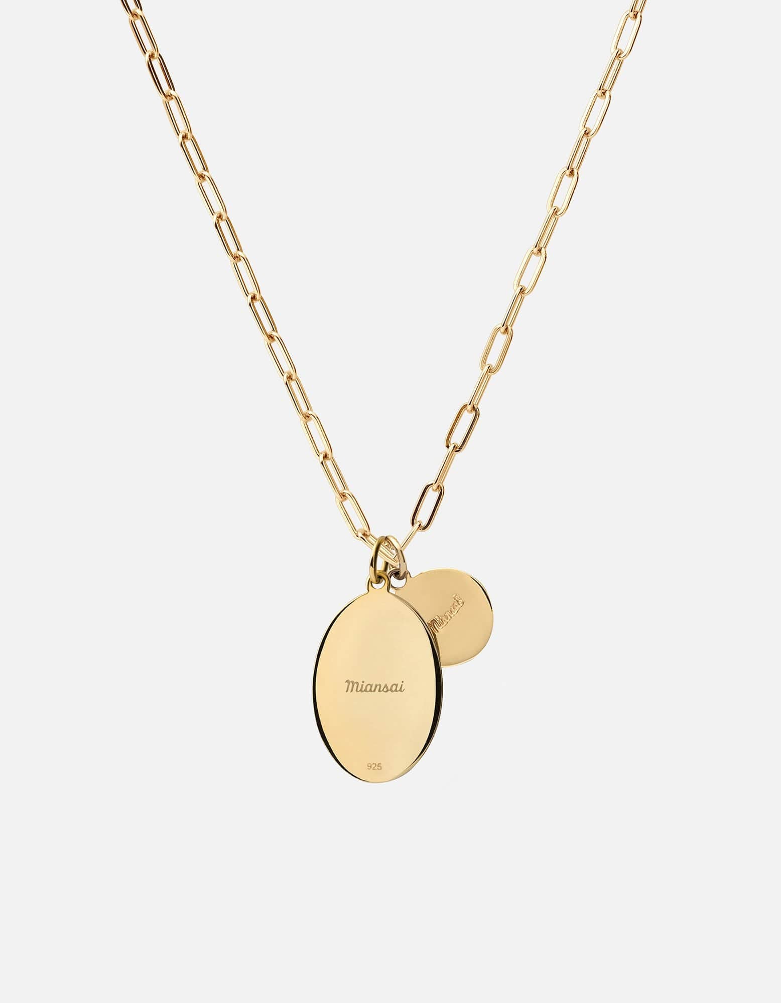 Fortuna Gold Vermeil Cable Chain Necklace with Blue Accents - Elegant Layering Piece for Women, Perfect for Everyday Wear & Special Occasions