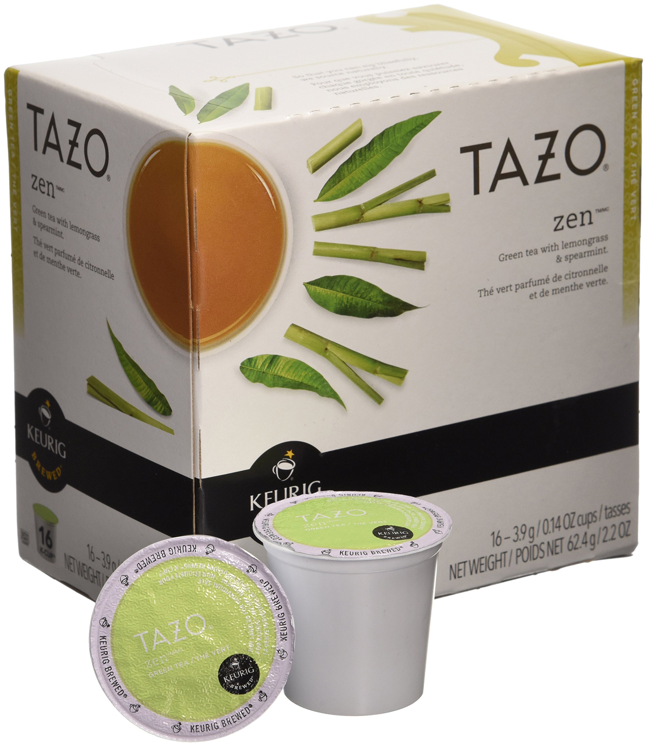 Starbucks Tazo Zen Tea K-Cups (48 Count) - Green Tea Blend with Lemongrass & Spearmint - Perfect for Home, Office & Relaxation